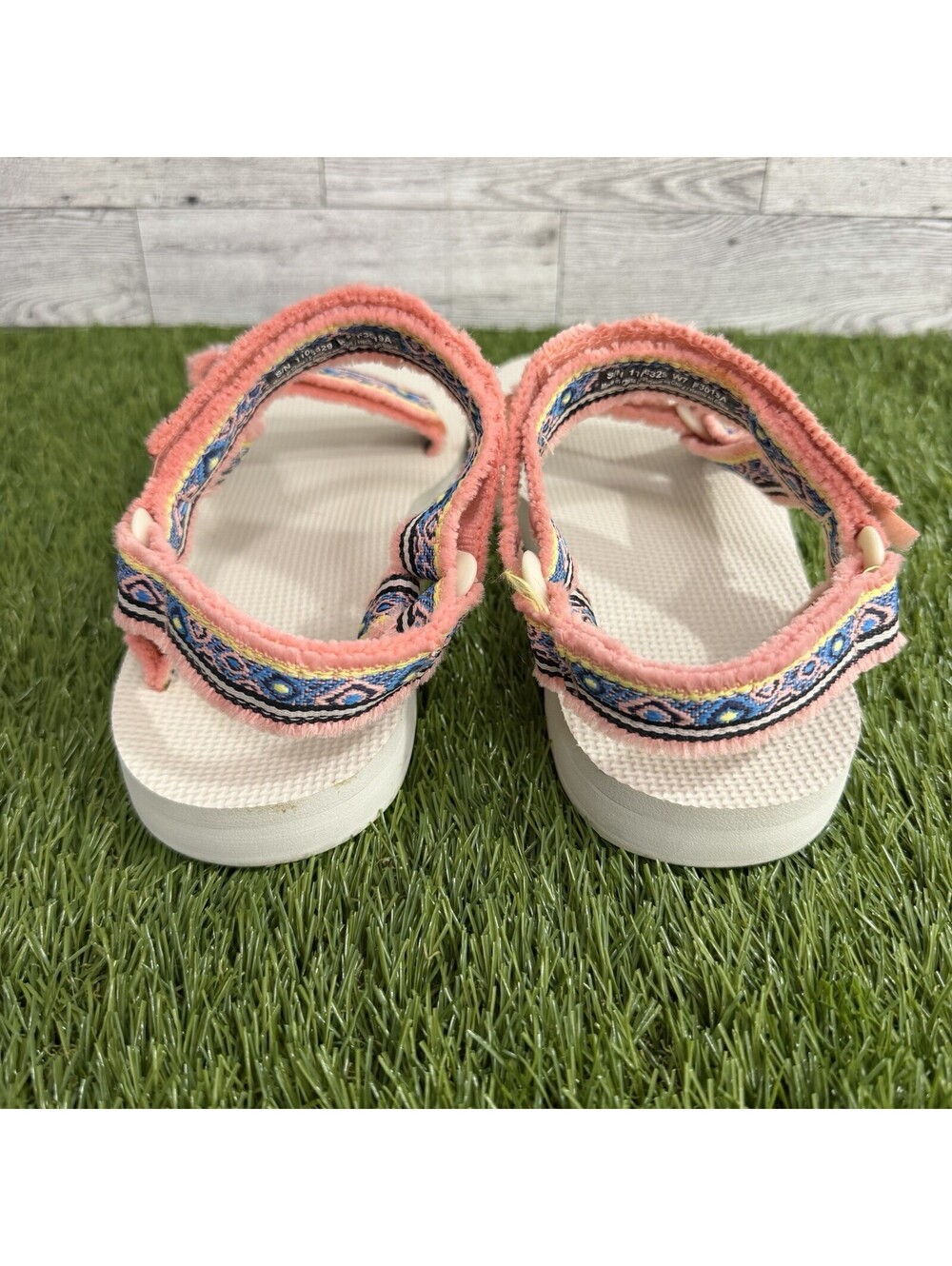 Teva Original Universal Maressa Sandal Apricot Pink Blue White Adjustable Size 7 - Picture 3 of 5